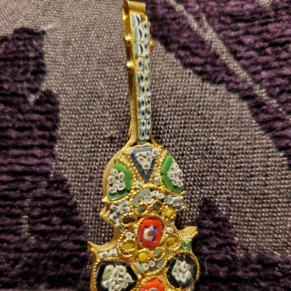 Antique 24kt. Gold Violin Pin/Pendant